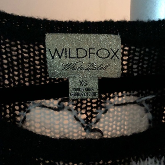 Wildfox Couture Sweater Black White Hearts - Picture 2 of 5